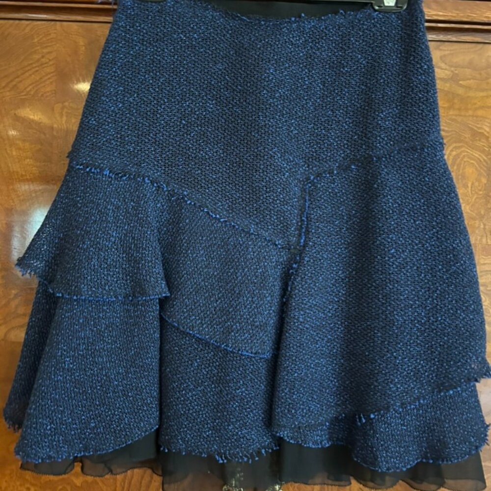 Elie Tahari Blue Flared Skirt